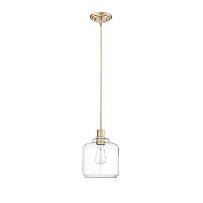 Millennium Lighting Asheville 1Lt Mini-Pendant, Modern Gold/Clear - 46901-MG