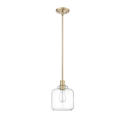 Millennium Lighting Asheville 1Lt Mini-Pendant, Modern Gold/Clear - 46901-MG