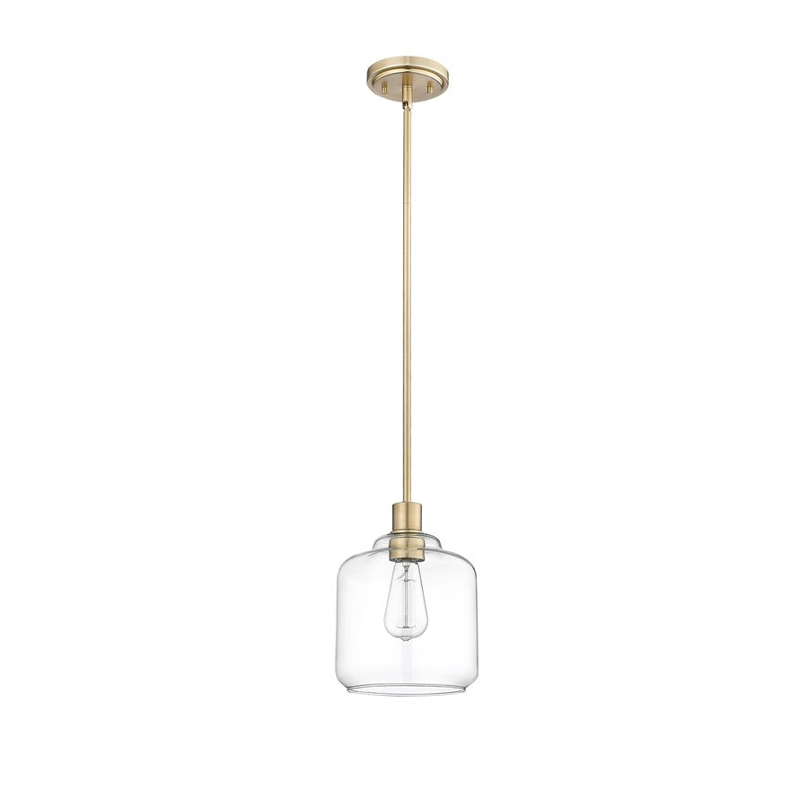 Millennium Lighting Asheville 1Lt Mini-Pendant, Modern Gold/Clear