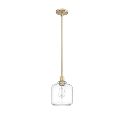 Millennium Lighting Asheville 1Lt Mini-Pendant, Modern Gold/Clear