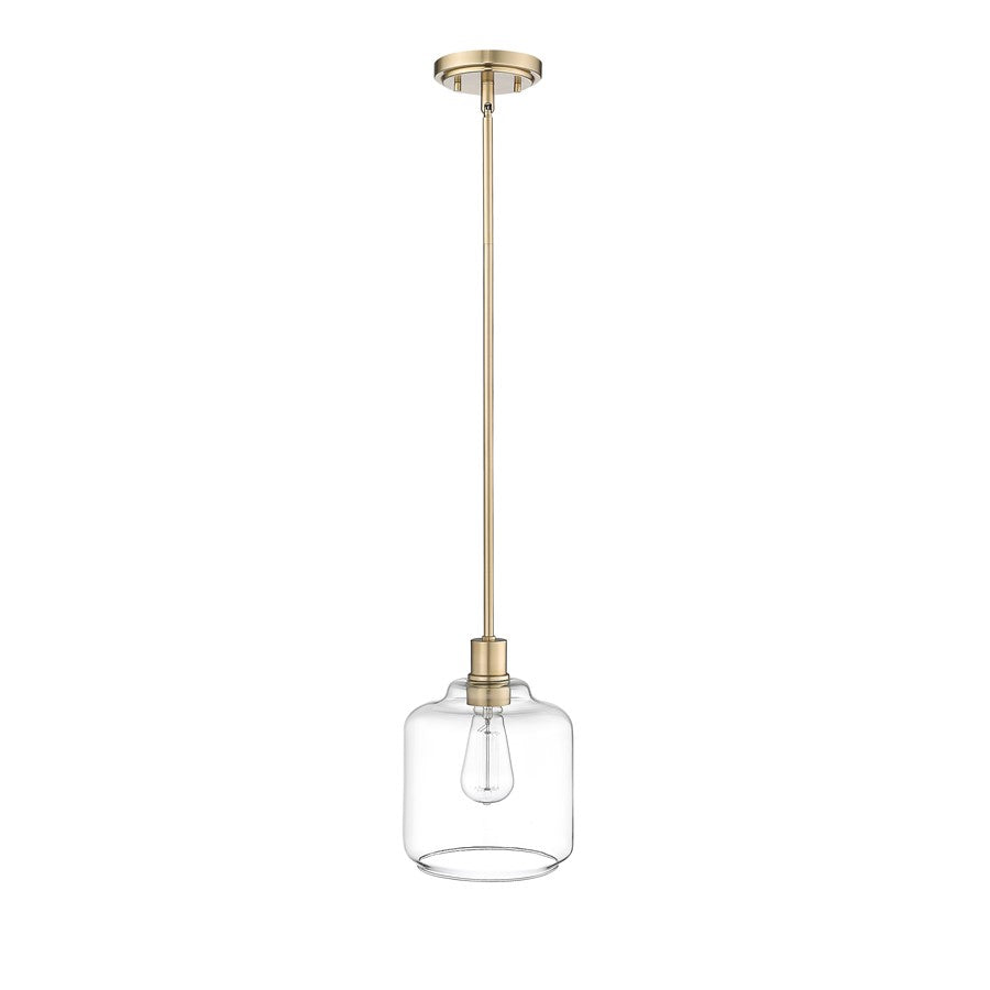 Millennium Lighting Asheville 1Lt Mini-Pendant, Modern Gold/Clear