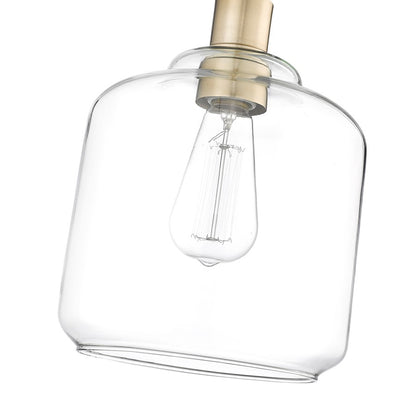 Millennium Lighting Asheville 1Lt Mini-Pendant, Modern Gold/Clear