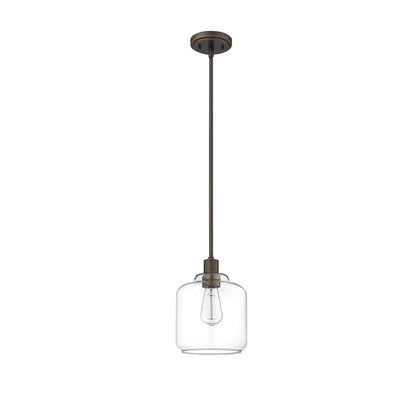 Millennium Asheville 1Lt Pendant, Rubbed Bronze/Clear