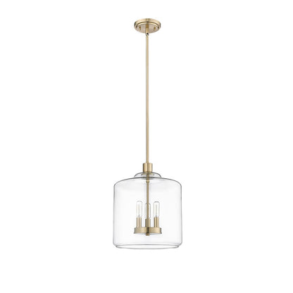 Millennium Lighting Asheville 3Lt Pendant, Modern Gold/Clear