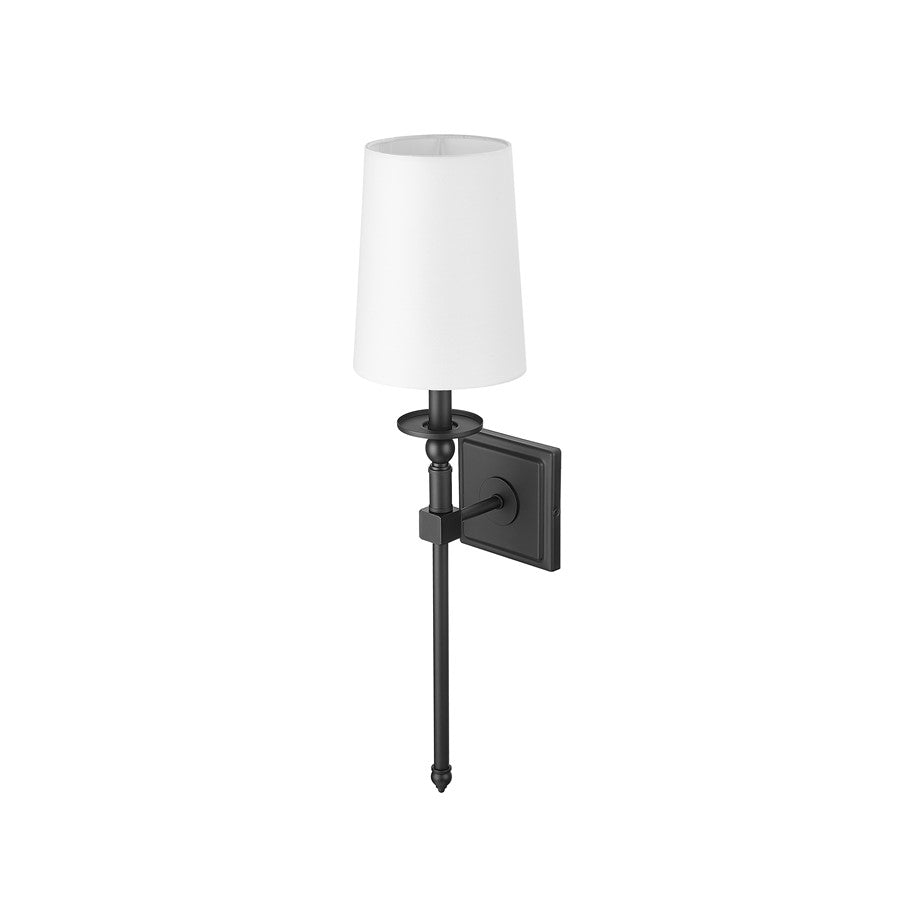 Millennium Lighting 1Lt Wall Sconce, Black/White