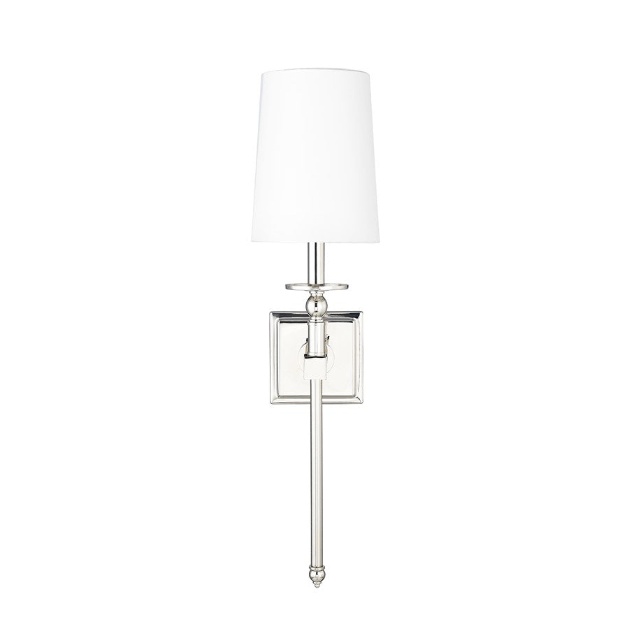 Millennium Lighting 1Lt Wall Sconce/Square, Polished Nickel/White - 46971-PN