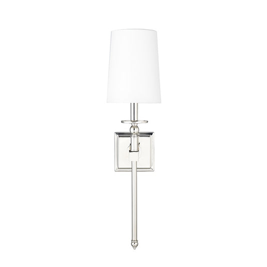 Millennium Lighting 1Lt Wall Sconce/Square, Polished Nickel/White - 46971-PN