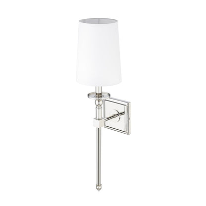 Millennium Lighting 1Lt Wall Sconce/Square, Polished Nickel/White