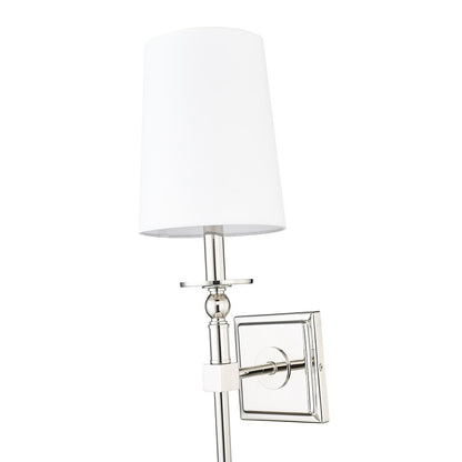 Millennium Lighting 1Lt Wall Sconce/Square, Polished Nickel/White