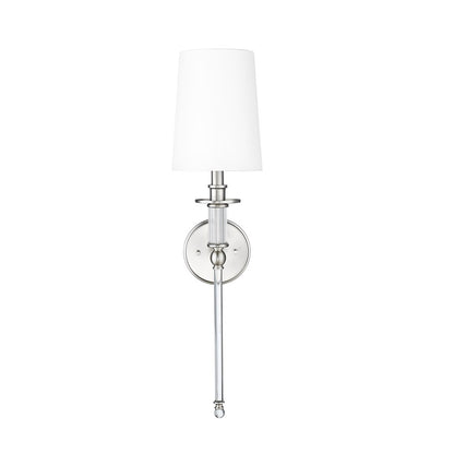 Millennium Lighting 1Lt Wall Sconce/Round, Brushed Nickel/White - 46981-BN