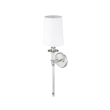 Millennium Lighting 1Lt Wall Sconce/Round, Brushed Nickel/White
