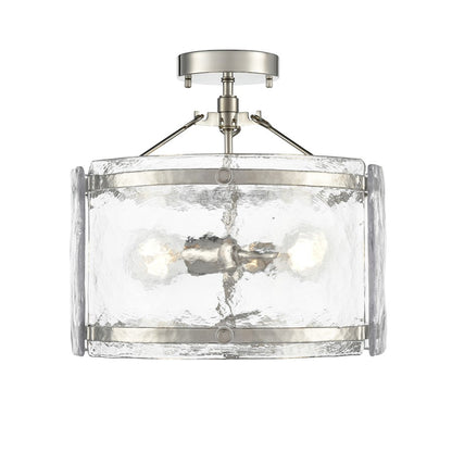 Millennium Lighting Bennetti 2Lt 15" Semi-Flush Mount, Nickel/Water