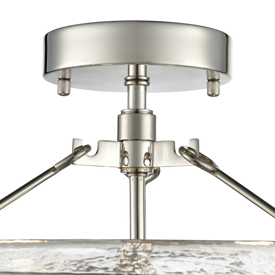 Millennium Lighting Bennetti 2Lt 15" Semi-Flush Mount, Nickel/Water