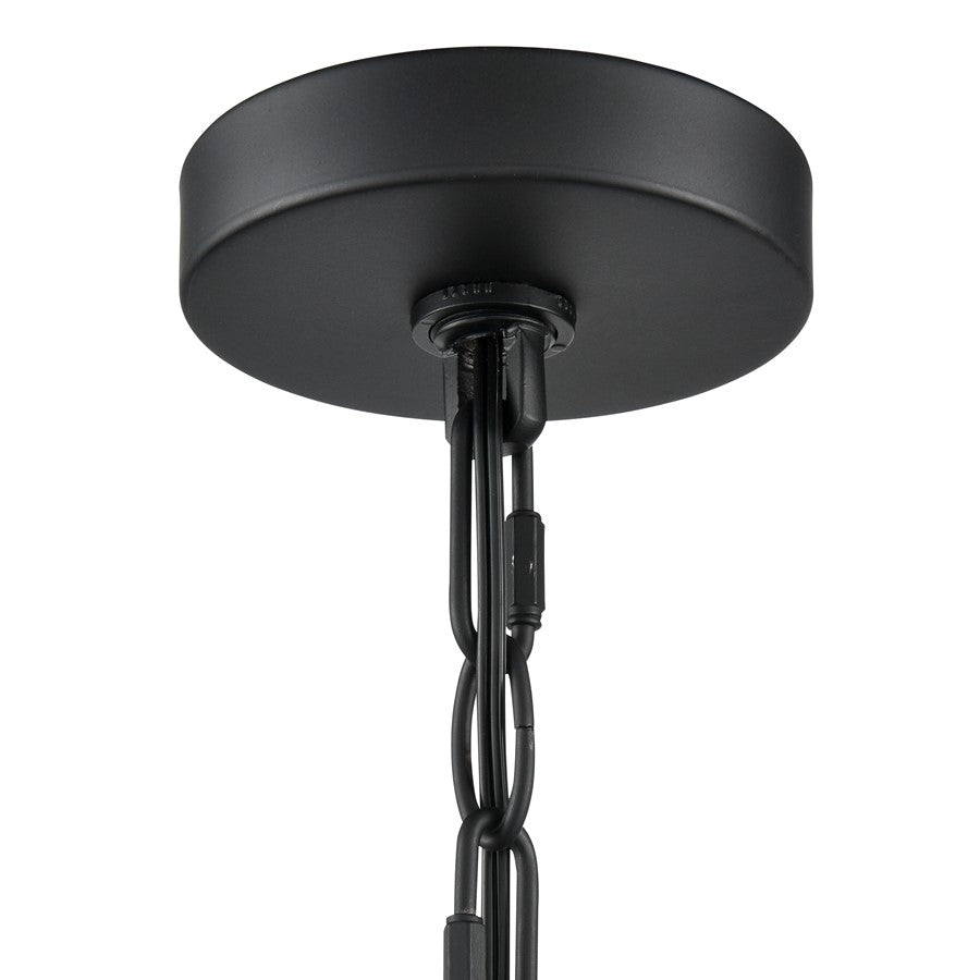 Millennium Lighting Bennetti 5Lt 25" Pendant, Black/Water