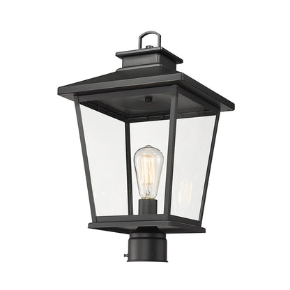 Millennium Lighting Bellmon 1Lt Outdoor Post Lantern, Black