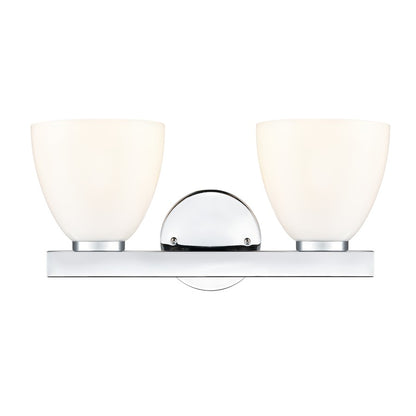 Millennium Lighting Apria 2Lt 16" Vanity, Polished Chrome/Opal