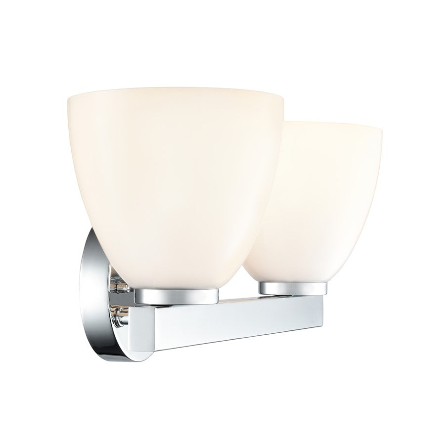 Millennium Lighting Apria 2Lt 16" Vanity, Polished Chrome/Opal