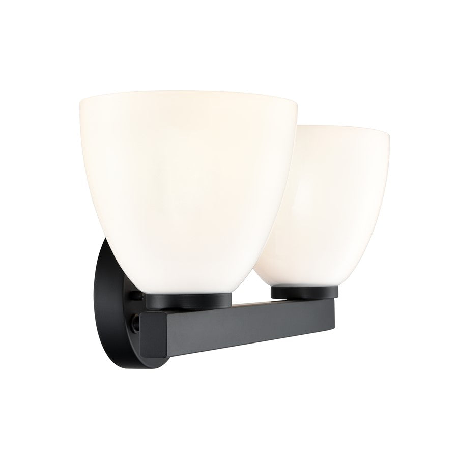 Millennium Lighting Apria 2Lt 16" Vanity, Black/Opal