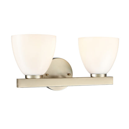 Millennium Lighting Apria 2Lt 16" Vanity, Modern Gold/Opal - 49002-MG