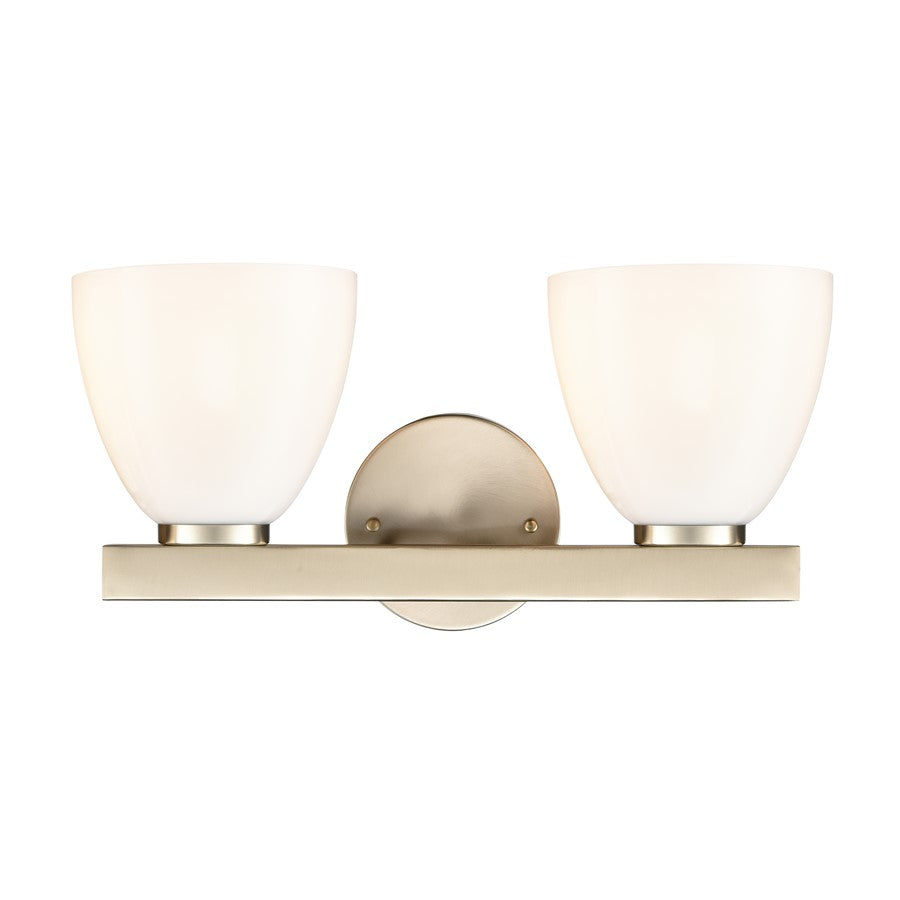 Millennium Lighting Apria 2Lt 16" Vanity, Modern Gold/Opal