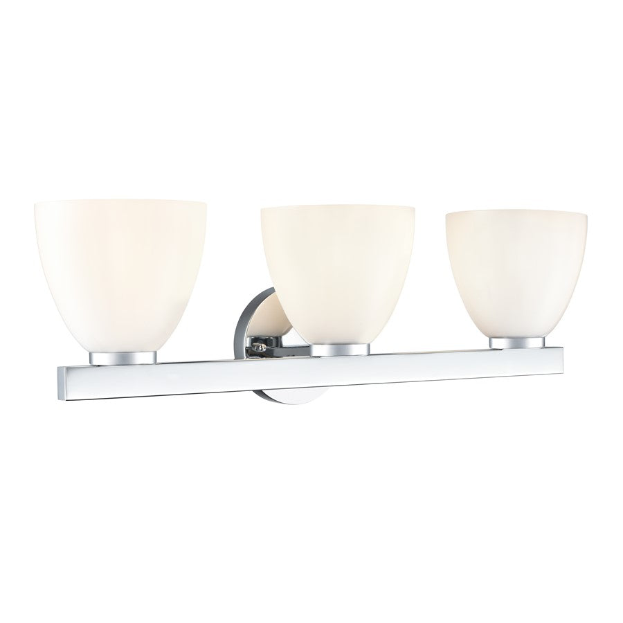 Millennium Lighting Apria 3Lt 24" Vanity, Polished Chrome/Opal - 49003-CH