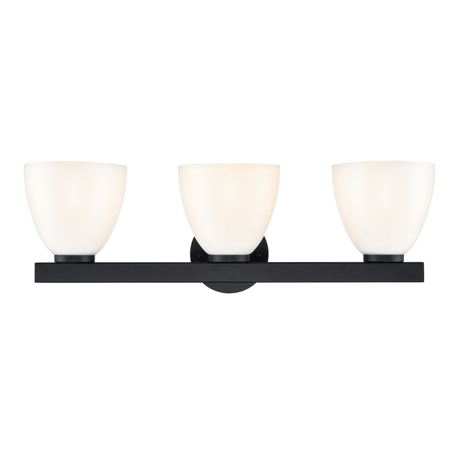 Millennium Lighting Apria 3Lt 24" Vanity, Black/Opal