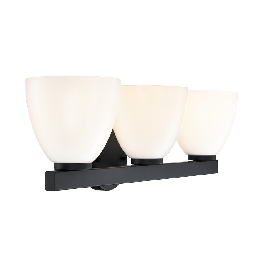 Millennium Lighting Apria 3Lt 24" Vanity, Black/Opal