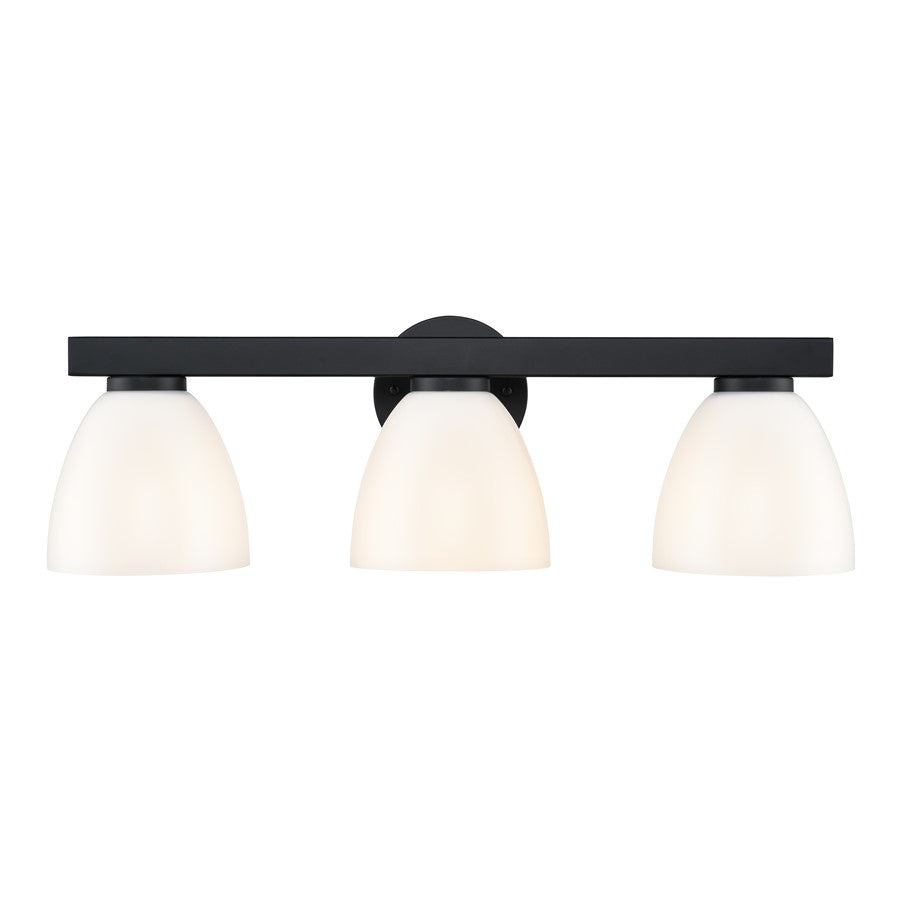 Millennium Lighting Apria 3Lt 24" Vanity, Black/Opal