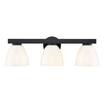 Millennium Lighting Apria 3Lt 24" Vanity, Black/Opal
