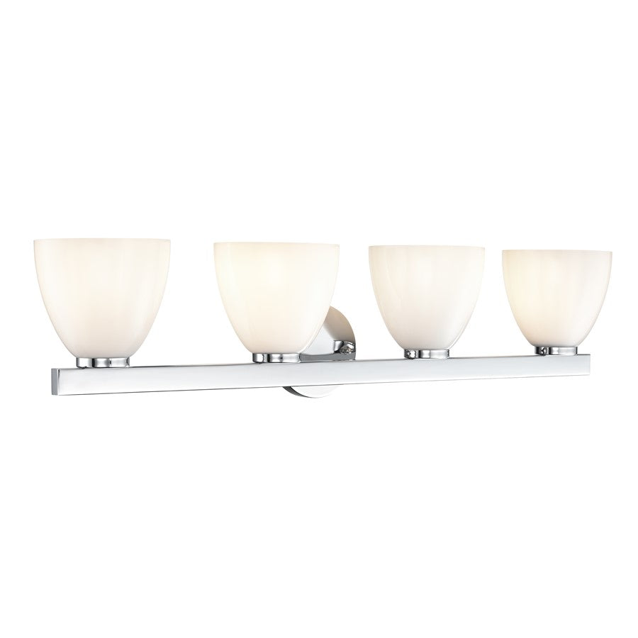 Millennium Lighting Apria 4Lt 33" Vanity, Polished Chrome/Opal - 49004-CH