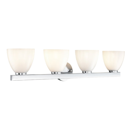 Millennium Lighting Apria 4Lt 33" Vanity, Polished Chrome/Opal - 49004-CH