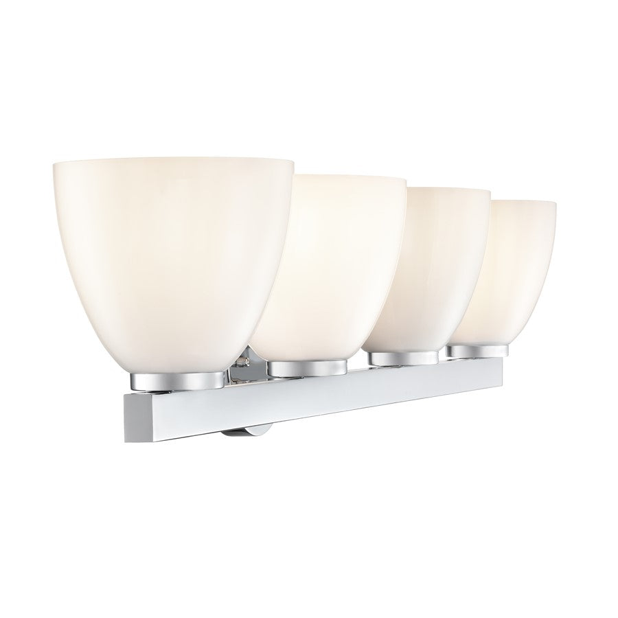 Millennium Lighting Apria 4Lt 33" Vanity, Polished Chrome/Opal