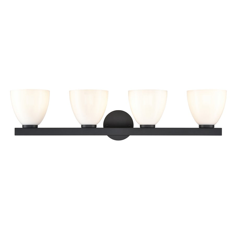 Millennium Lighting Apria 4Lt 33" Vanity, Black/Opal