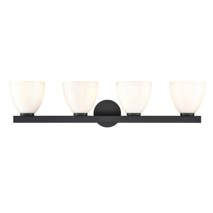 Millennium Lighting Apria 4Lt 33" Vanity, Black/Opal