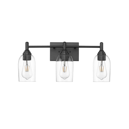 Millennium Lighting Arlett 3Lt Vanity, Black/Clear - 4993-MB