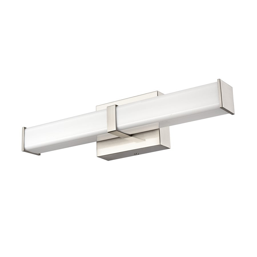 Millennium Lighting Tron 18" LED Vanity, Brushed Nickel/White