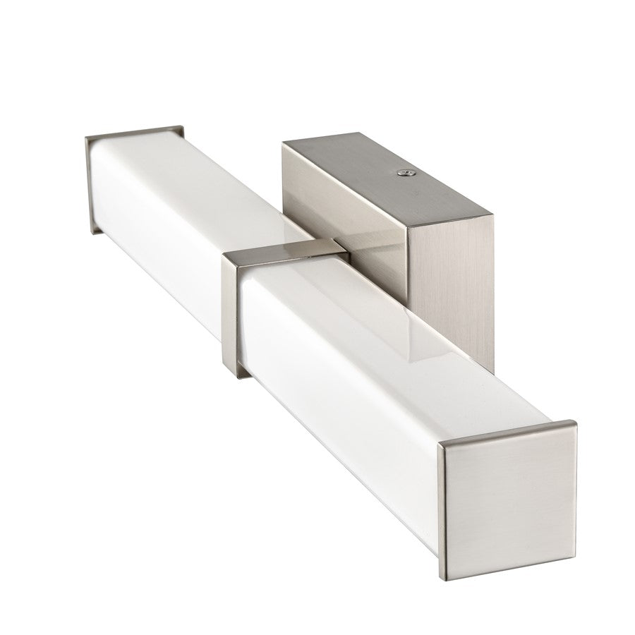 Millennium Lighting Tron 18" LED Vanity, Brushed Nickel/White