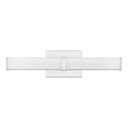 Millennium Tron 18" Bathroom Vanity LED Bath Bar, Chrome/White