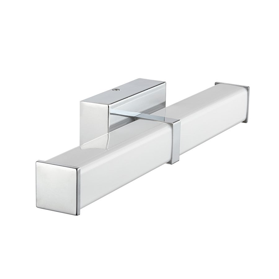 Millennium Tron 18" Bathroom Vanity LED Bath Bar, Chrome/White