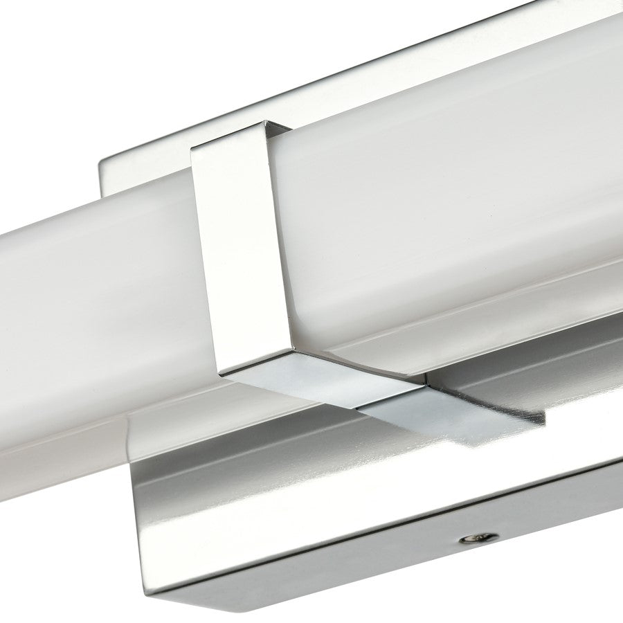 Millennium Tron 18" Bathroom Vanity LED Bath Bar, Chrome/White