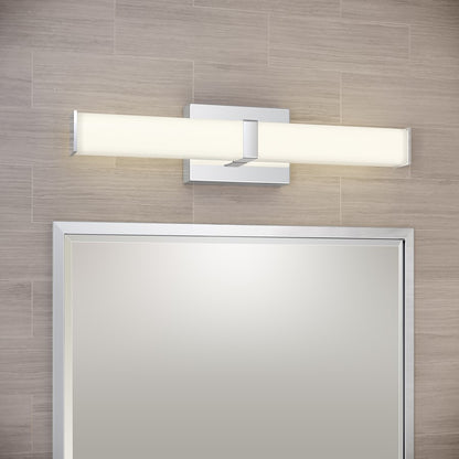 Millennium Tron 18" Bathroom Vanity LED Bath Bar, Chrome/White