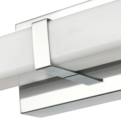 Millennium Tron 24" Bathroom Vanity LED Bath Bar, Chrome/White