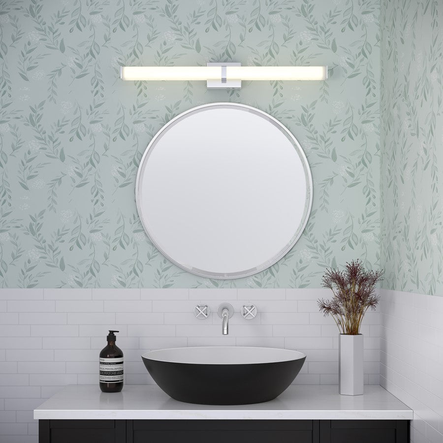 Millennium Tron 36" Bathroom Vanity LED Bath Bar, Chrome/White