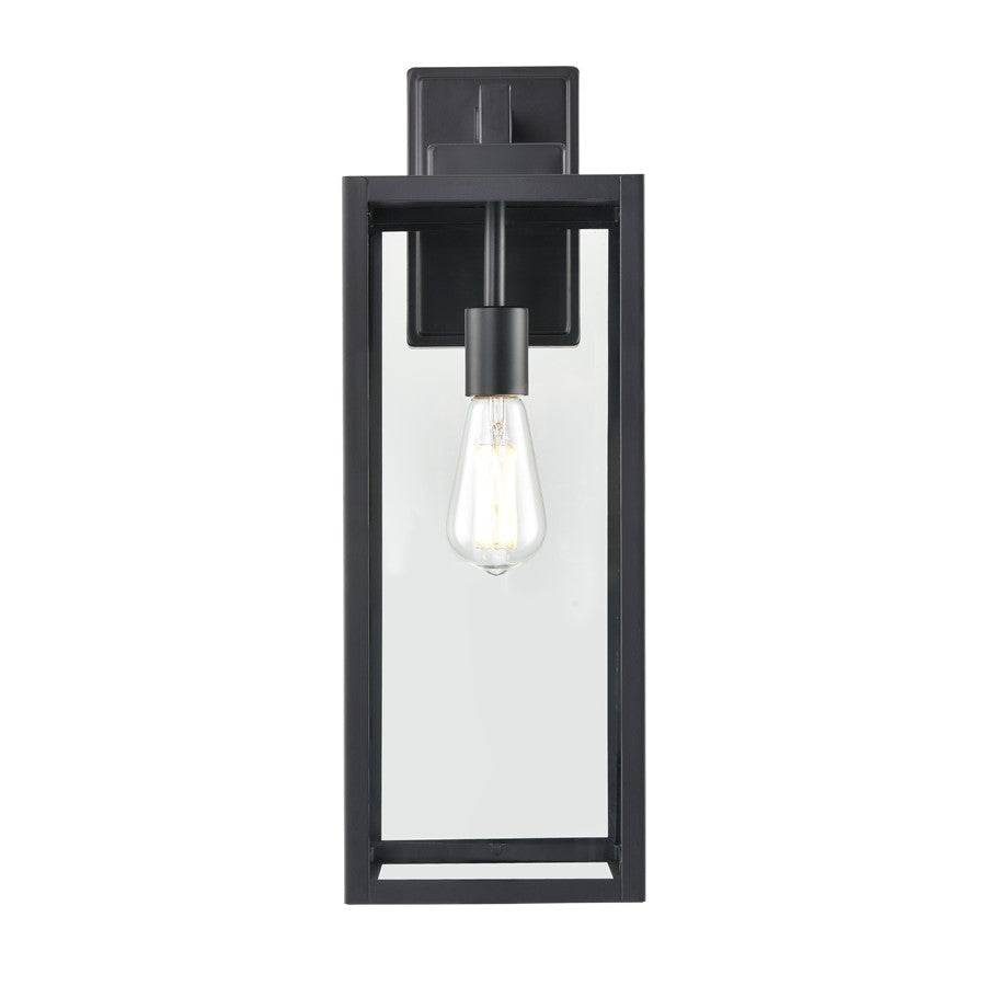 929 Lighting Atless 1Lt Outdoor Wall Lantern, Black/Clear - 60091-PBK