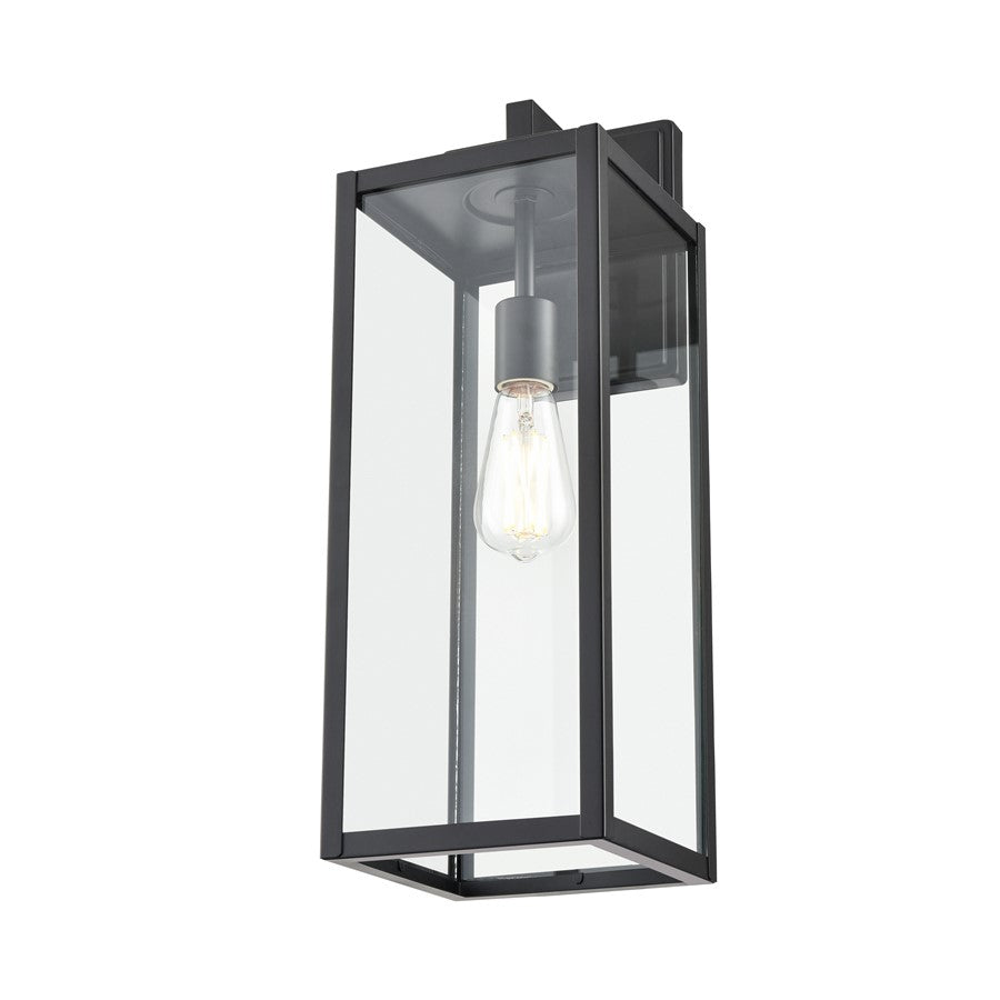 929 Lighting Atless 1Lt Outdoor Wall Lantern, Black/Clear