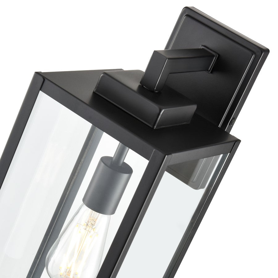 929 Lighting Atless 1Lt Outdoor Wall Lantern, Black/Clear