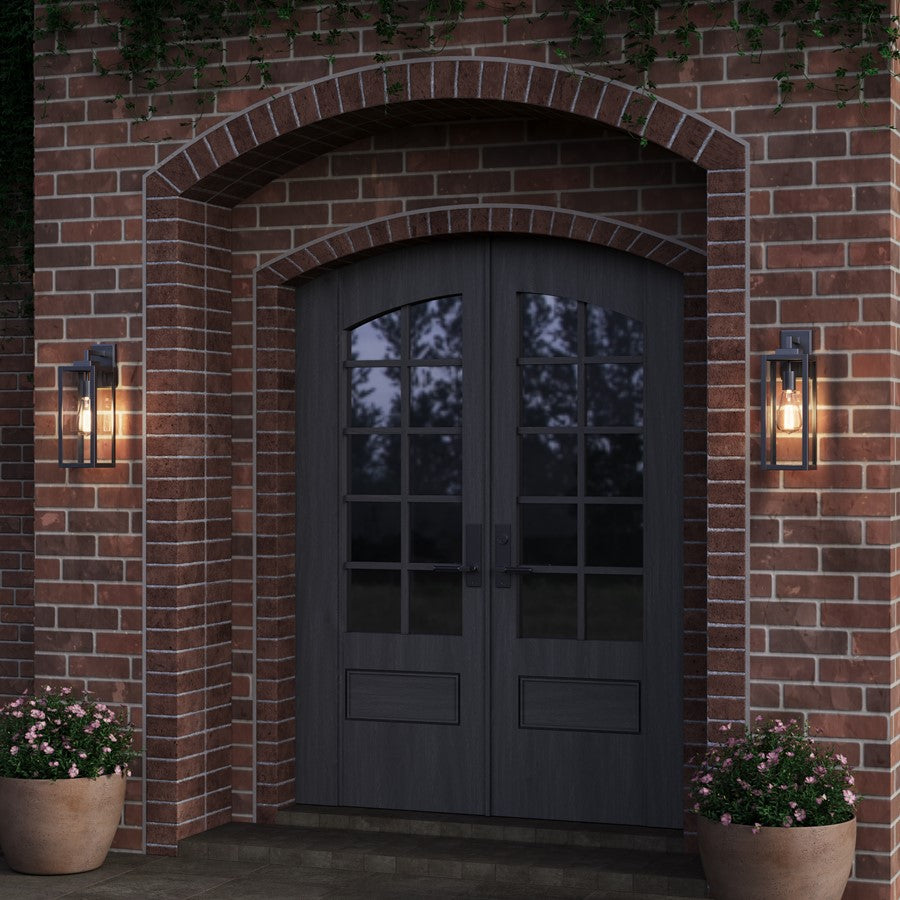 929 Lighting Atless 1Lt Outdoor Wall Lantern, Black/Clear