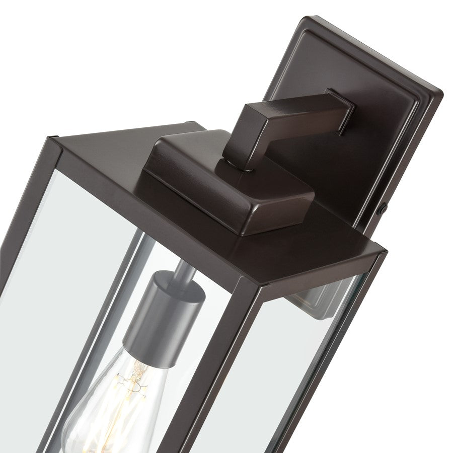 929 Lighting Atless 1Lt Outdoor Wall Lantern, Bronze/Clear