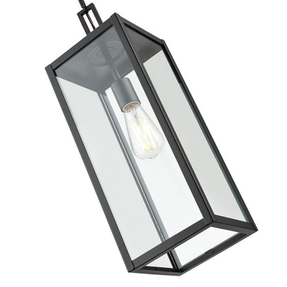 929 Lighting Atless 1Lt Outdoor Pendant, Black/Clear