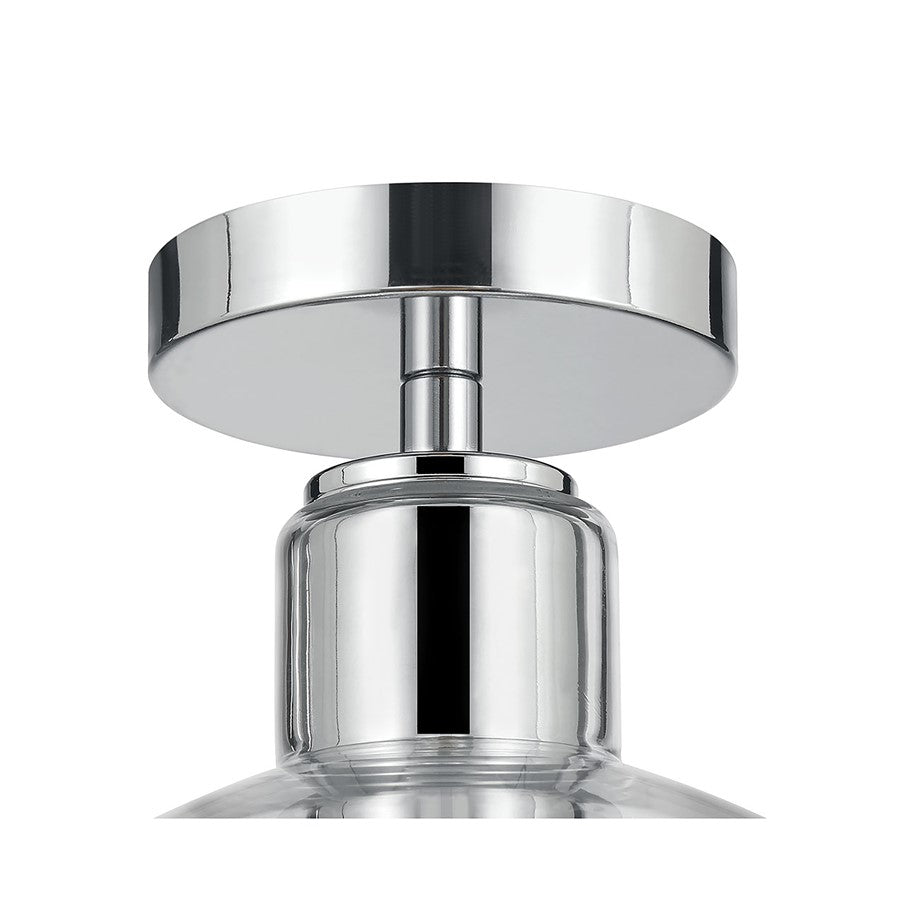Millennium Knightsdale 1Lt Semi Flush Mount, Chrome/Clear